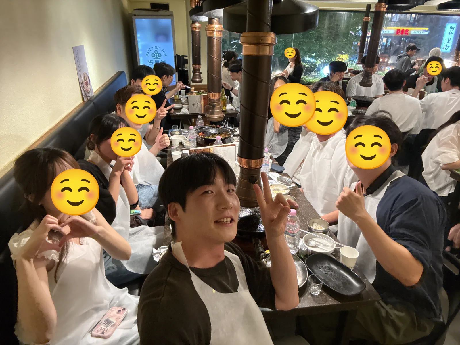 한국식 고깃집에서 열린 한일 교류 모임